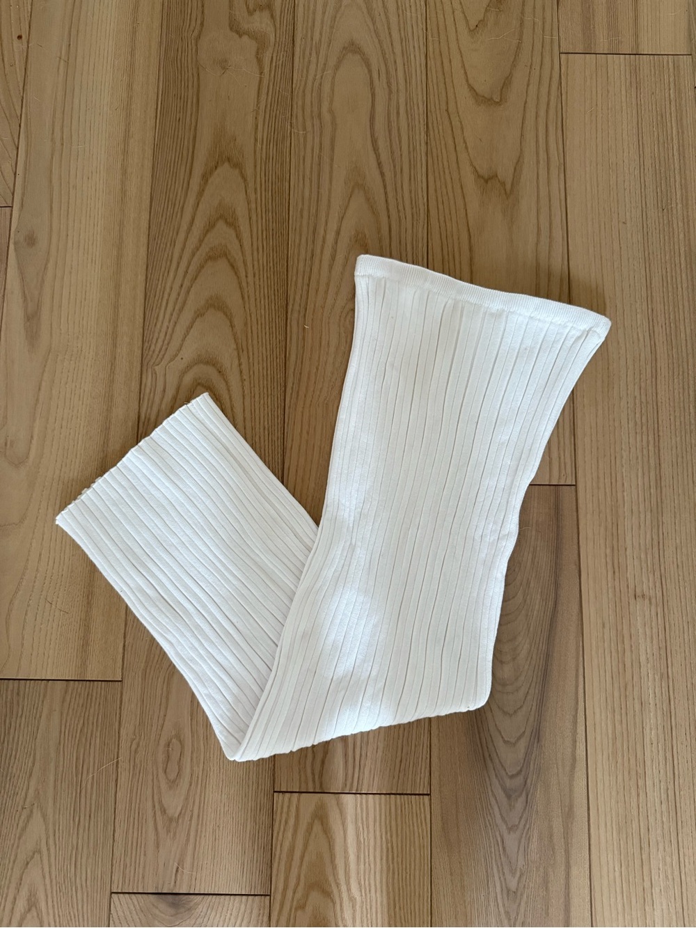 White Ribbed skirt